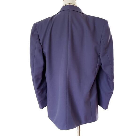 Vintage 70s purple shawl collar tuxedo formal evening jacket size 44R / XL - Picture 5 of 10